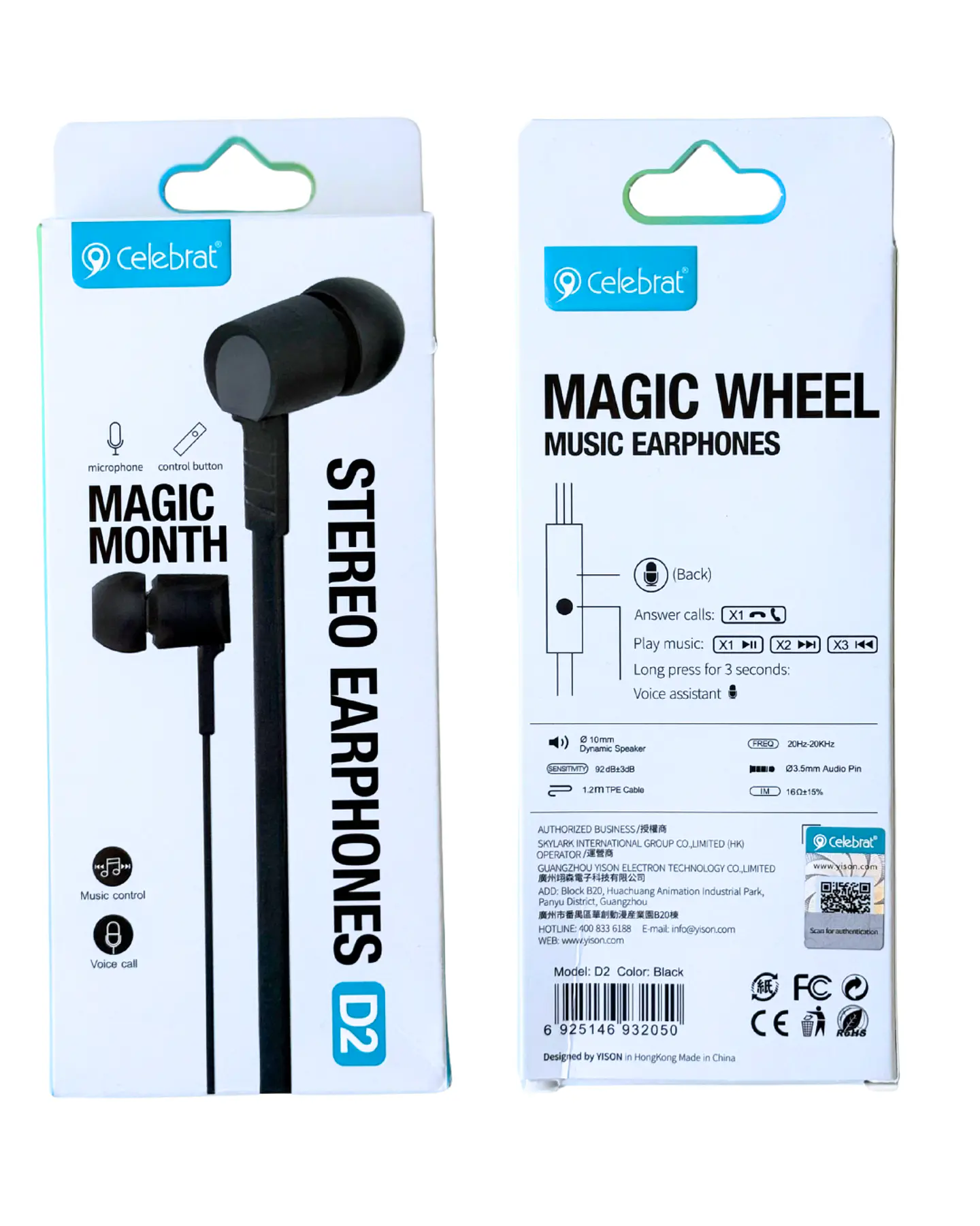 Audifonos con Micrófono Celebrat D2 Jack  1