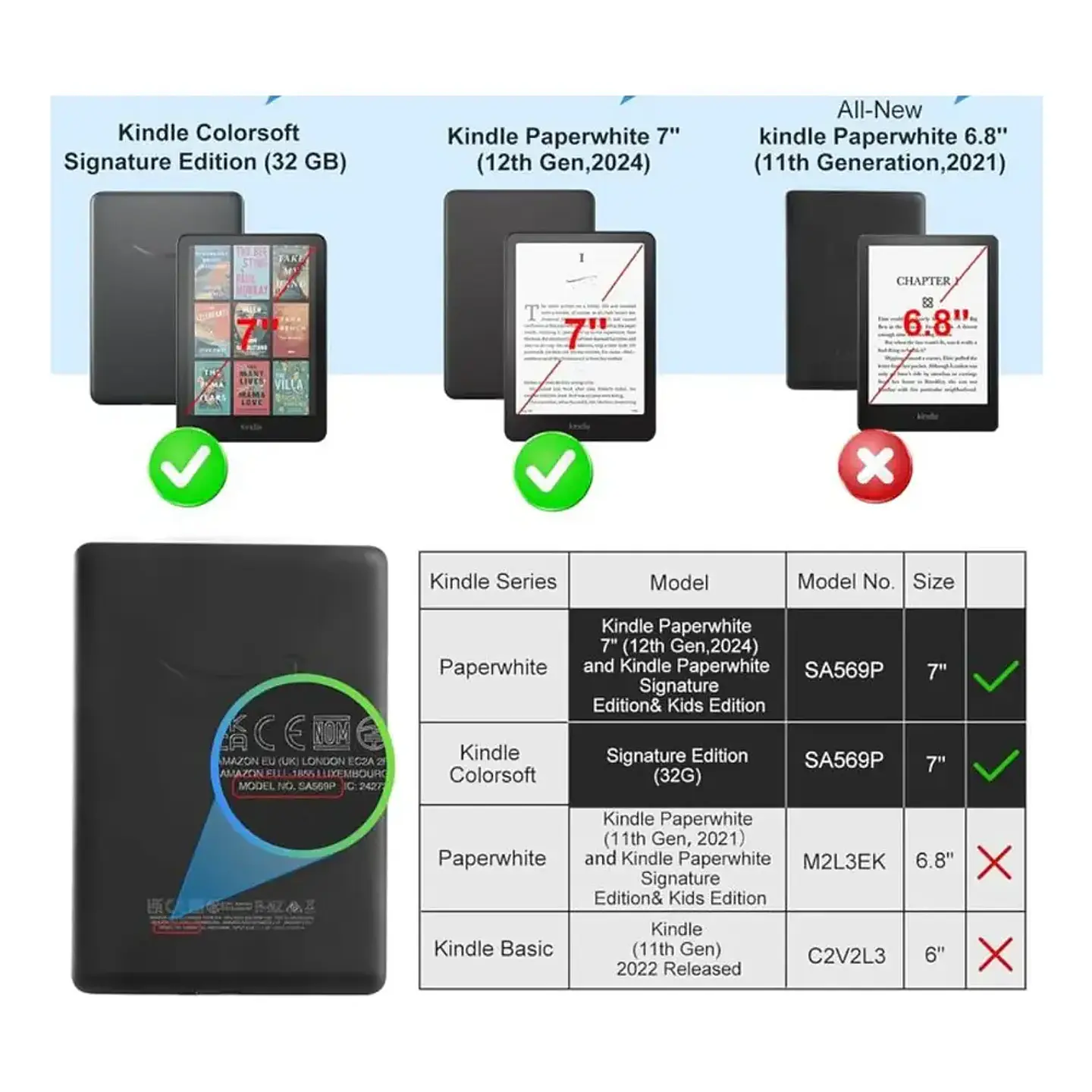 Funda Inteligente Para Kindle Colorsoft 2024 7