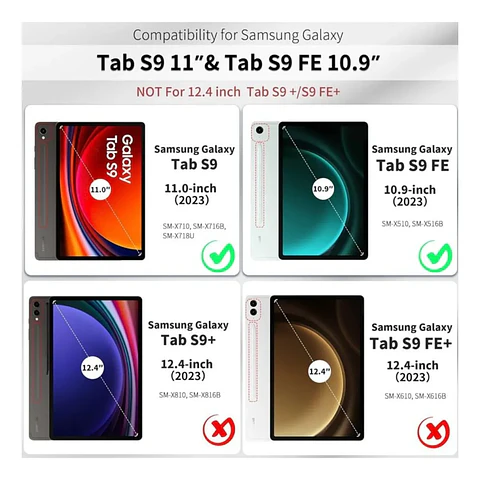 Funda giratoria 360° Para Samsung Galaxy Tab S9 / S9 Fe 10.9 " 