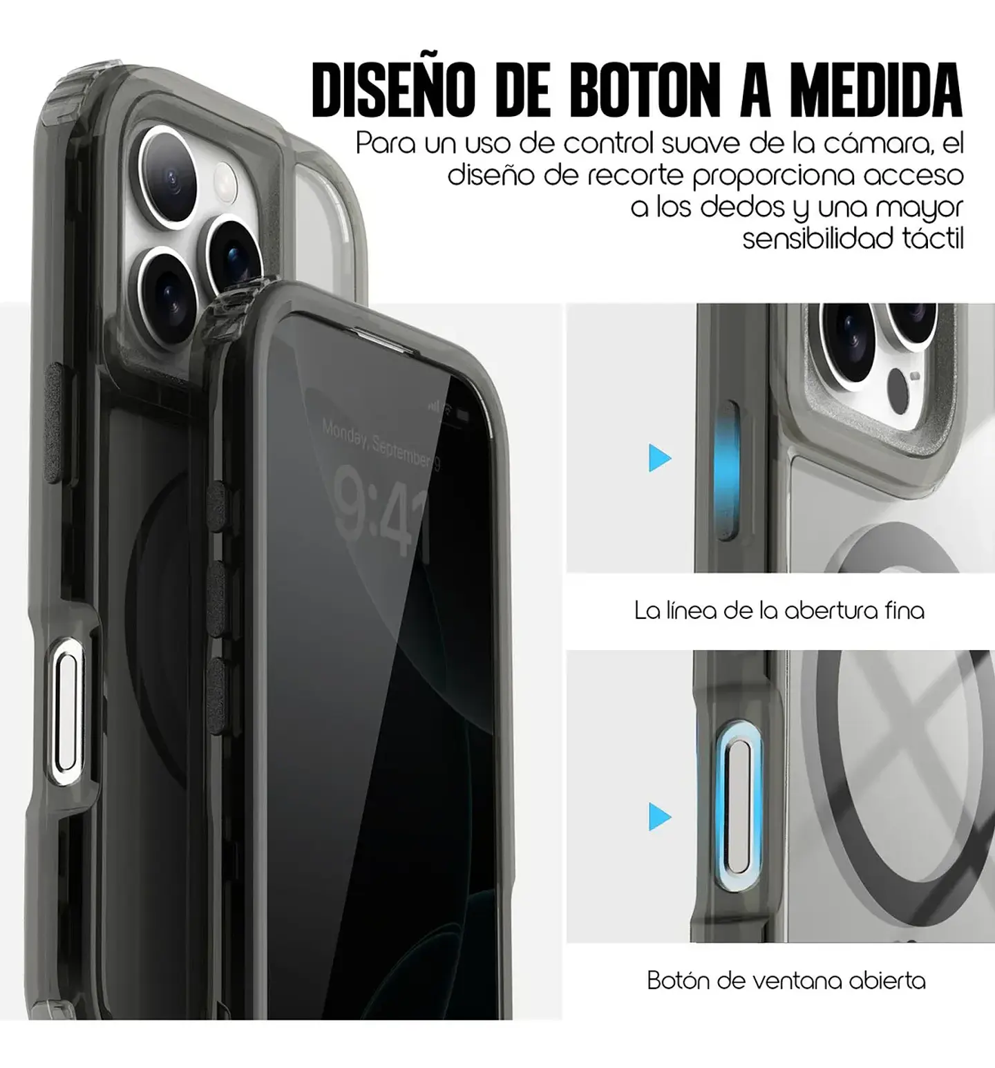 Carcasa KBOD Triple Protección Magnética para iPhone 14 Pro Max  3