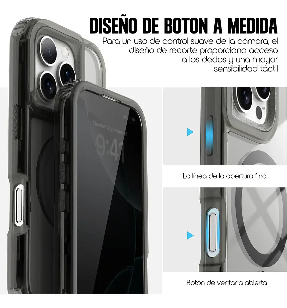 Carcasa KBOD Triple Protección Magnética para iPhone 14 Pro Max  3