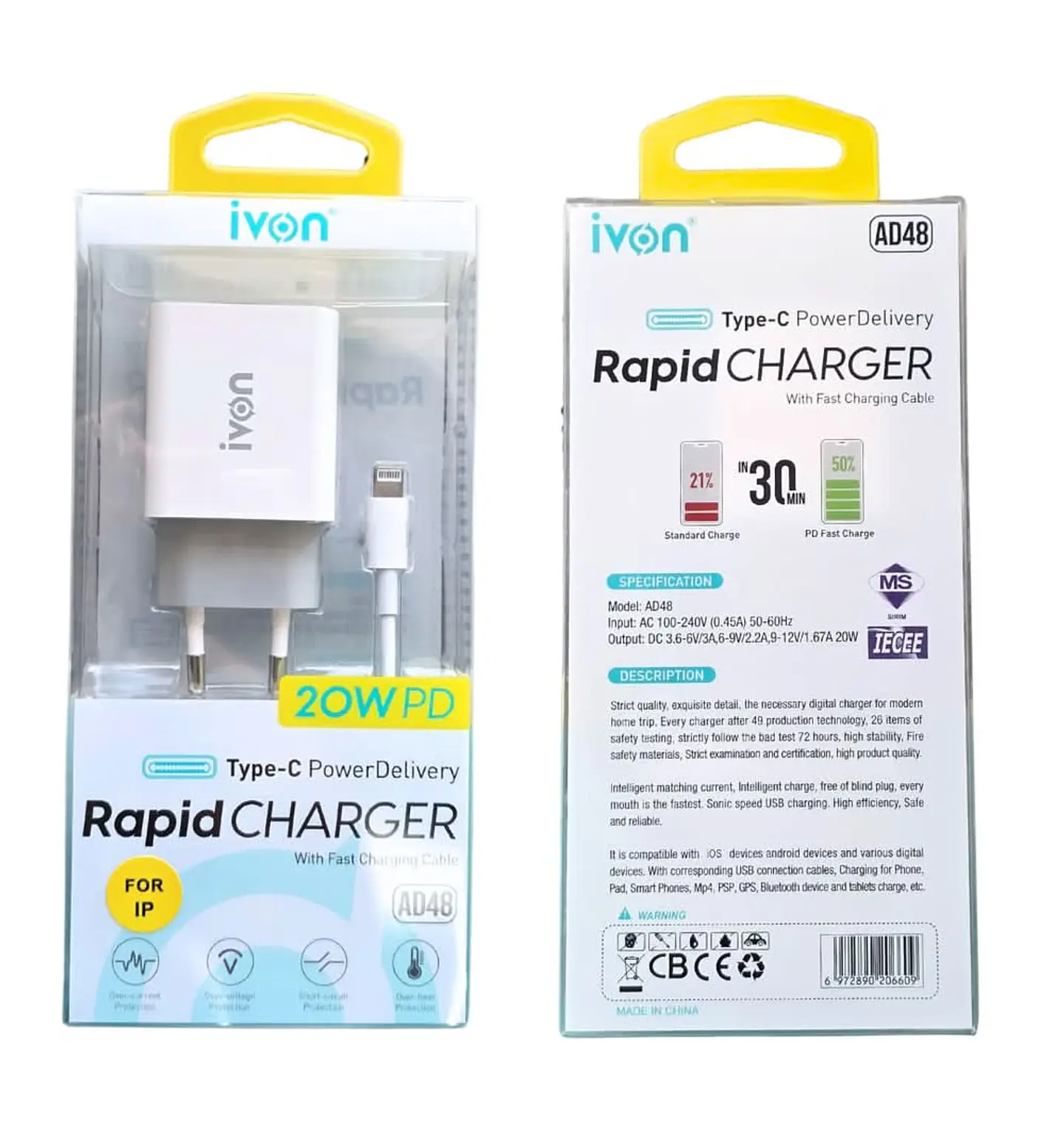 Cargador USB-C a Lightning Carga  Rápida de 20W 1
