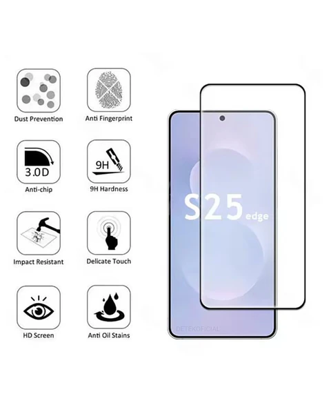  Lámina de Vidrio Completa Para Samsung Galaxy S25 Edge