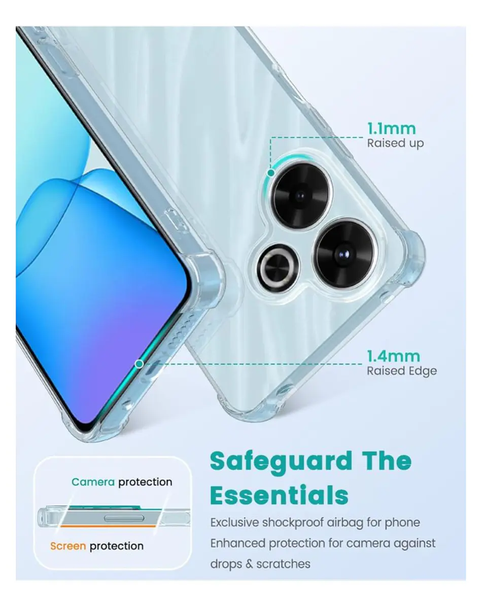 Carcasa Transparente Reforzado Para Xiaomi Redmi 13x 4