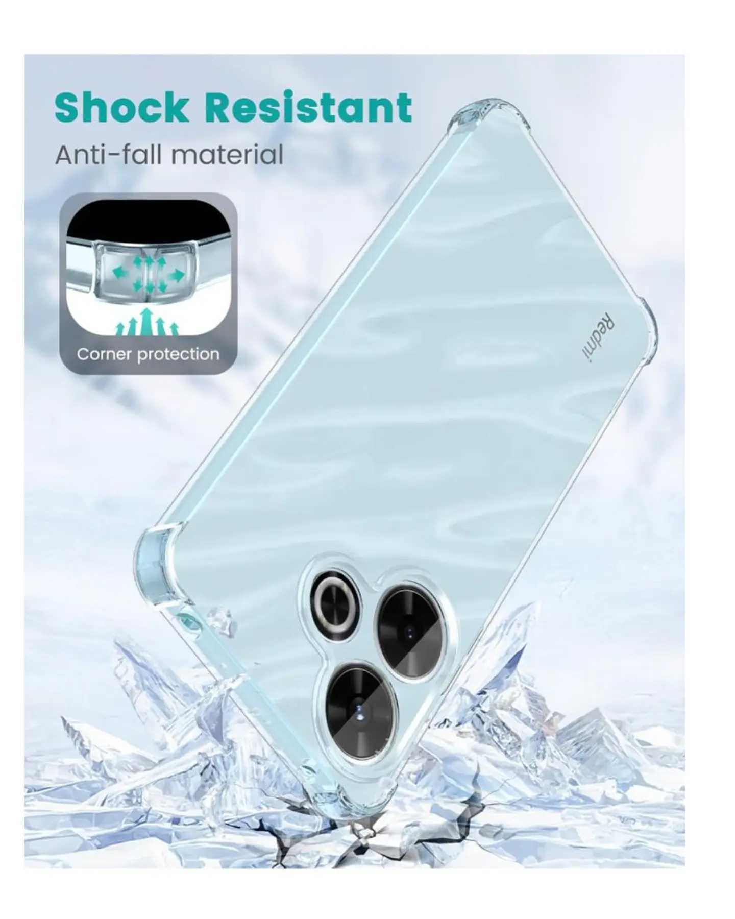 Carcasa Transparente Reforzado Para Xiaomi Poco M6 4G  3