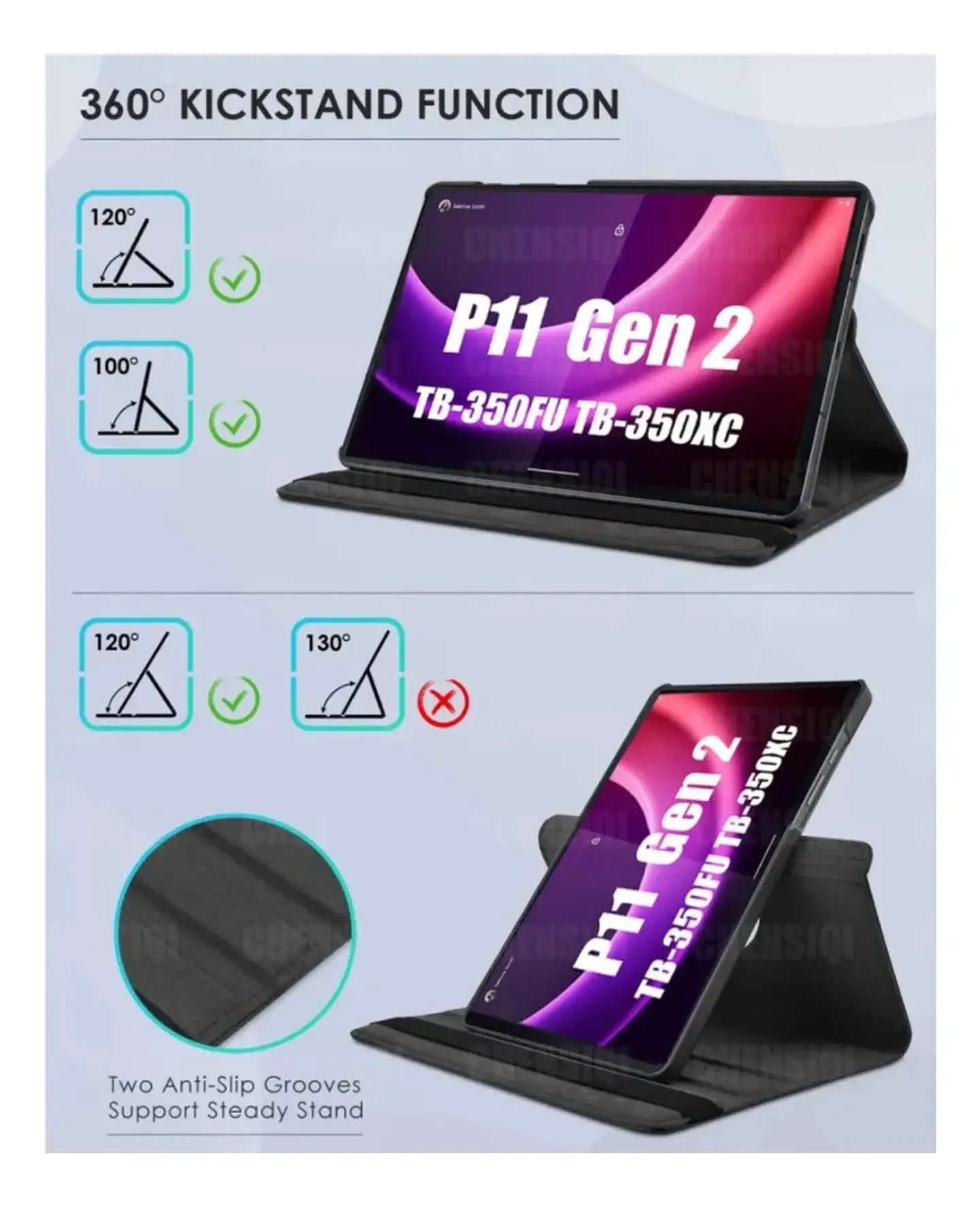 Funda 360 Giratoria Para Lenovo Tab P11 2da Generación  4