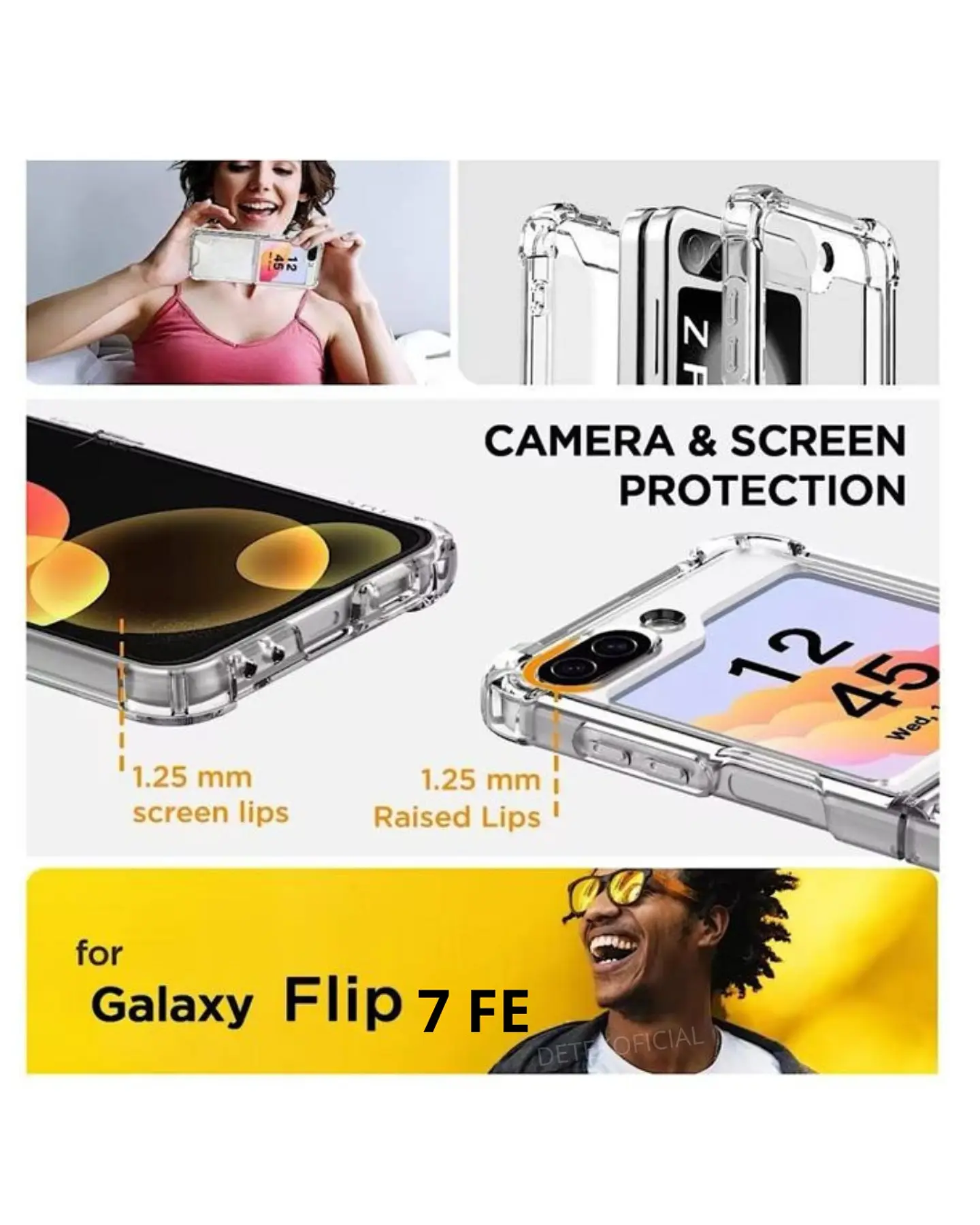 Carcasa Transparente para Samsung Galaxy  Z Flip 7 Fe  5
