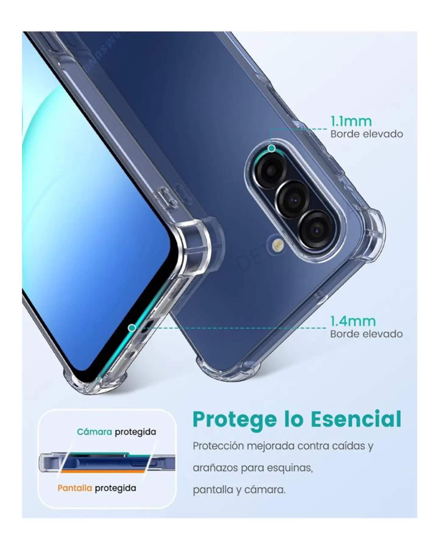 Carcasa Transparente Reforzado Para Samsung Galaxy A17 4G 5G 3