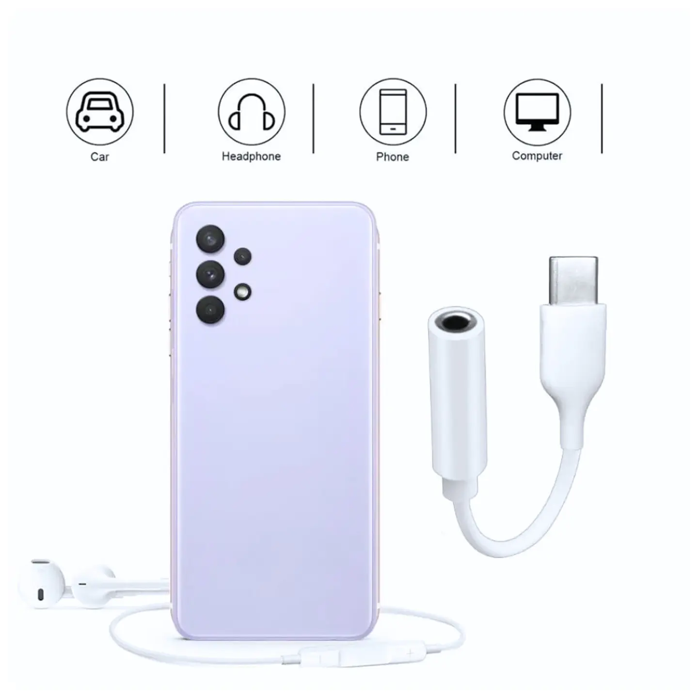Adaptador Tipo C a Jack 3.5mm  3