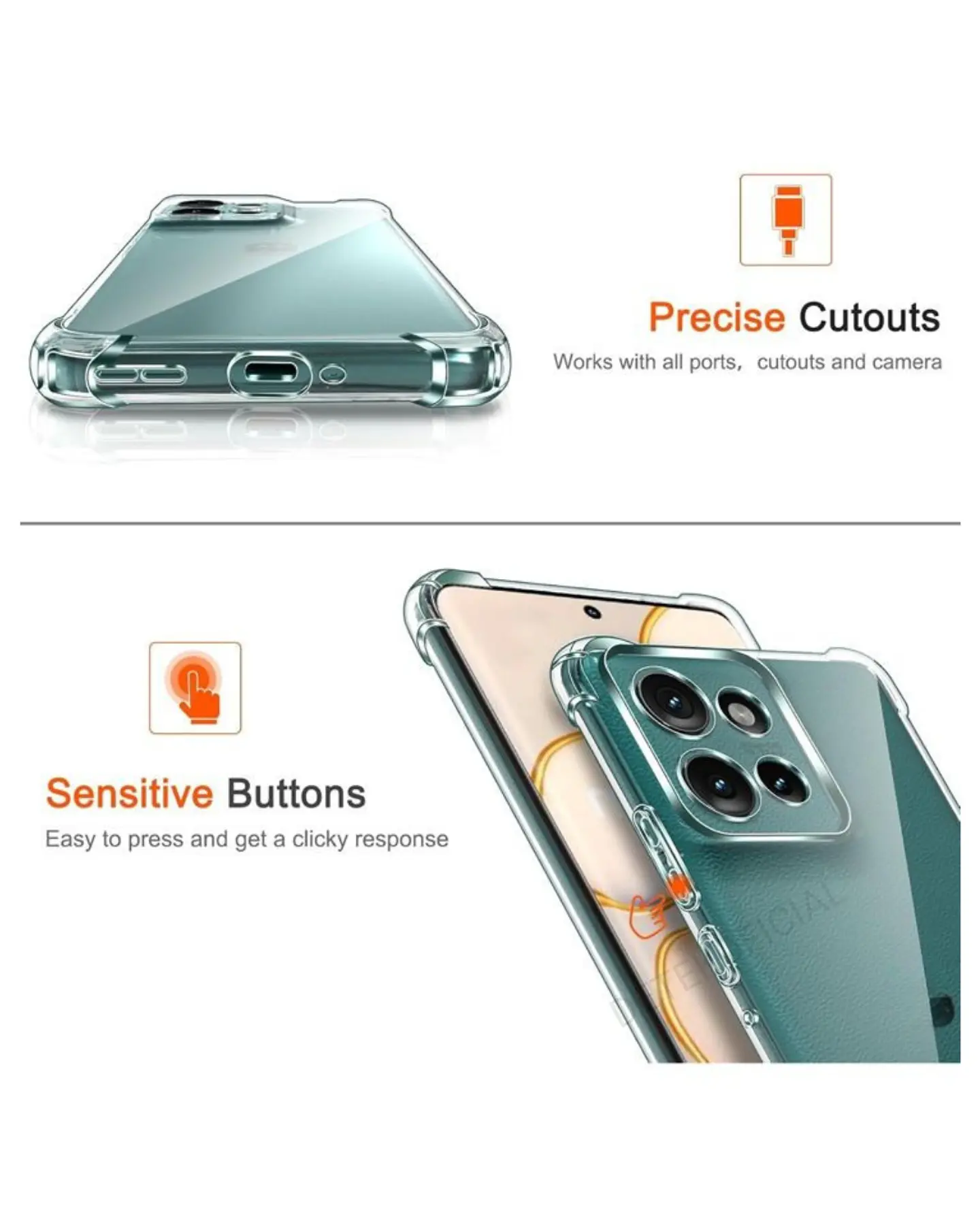 Carcasa Transparente Para Motorola Edge 50 5g 4