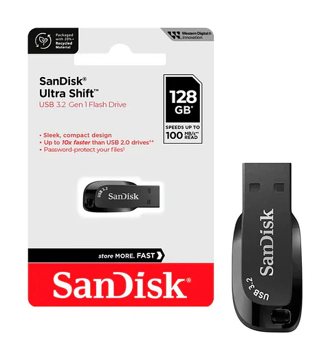 Pendrive SanDisk de 128GB USB 3.0 