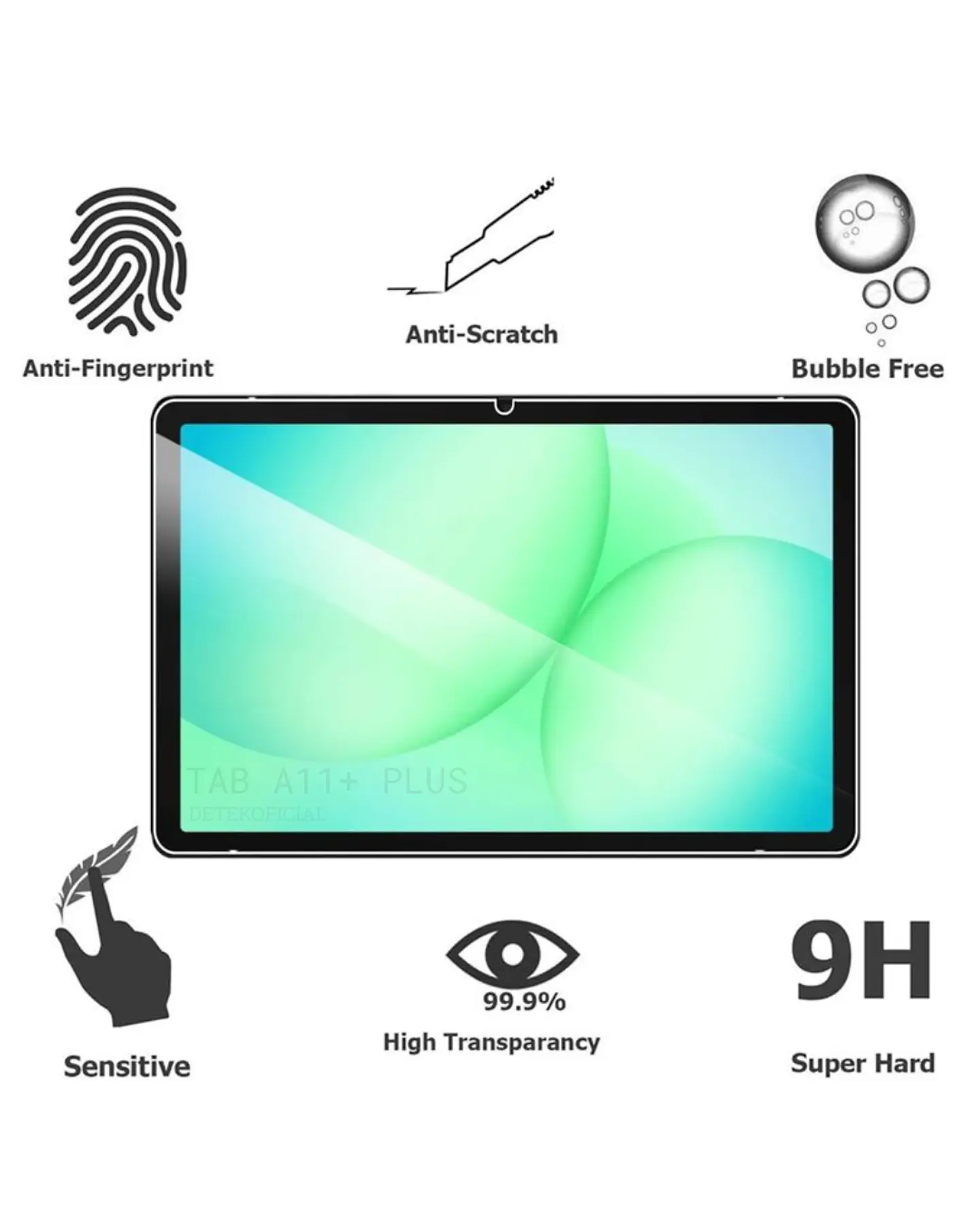  Lámina Mica de Vidrio Para Samsung Galaxy Tab A11+ Plus X230 3