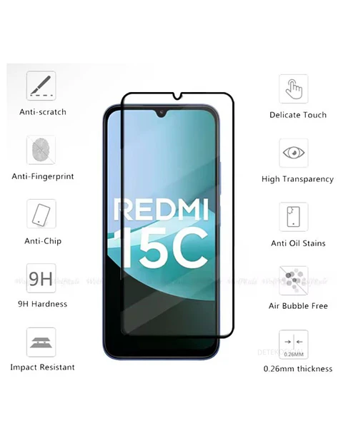 Lámina de vidrio Completa Para Xiaomi Redmi 15C 4G