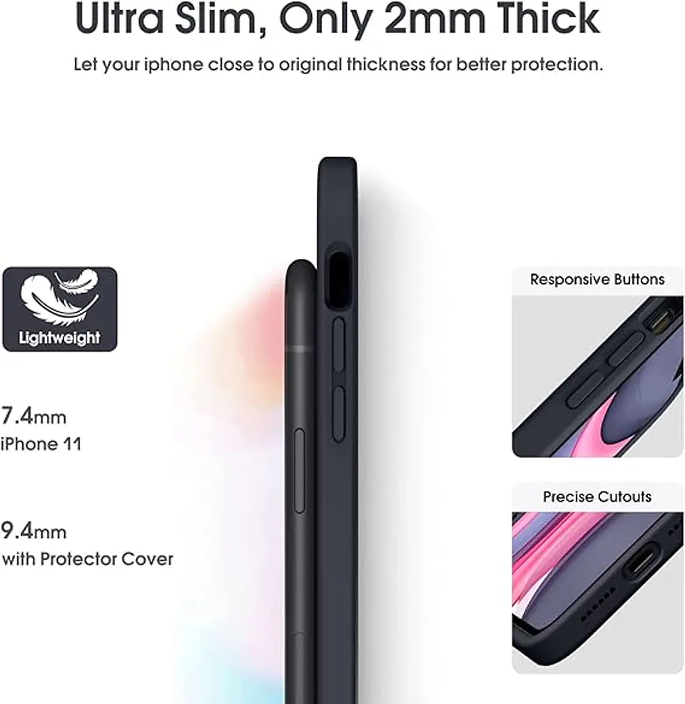Carcasa Silicona color Para iPhone 11  3
