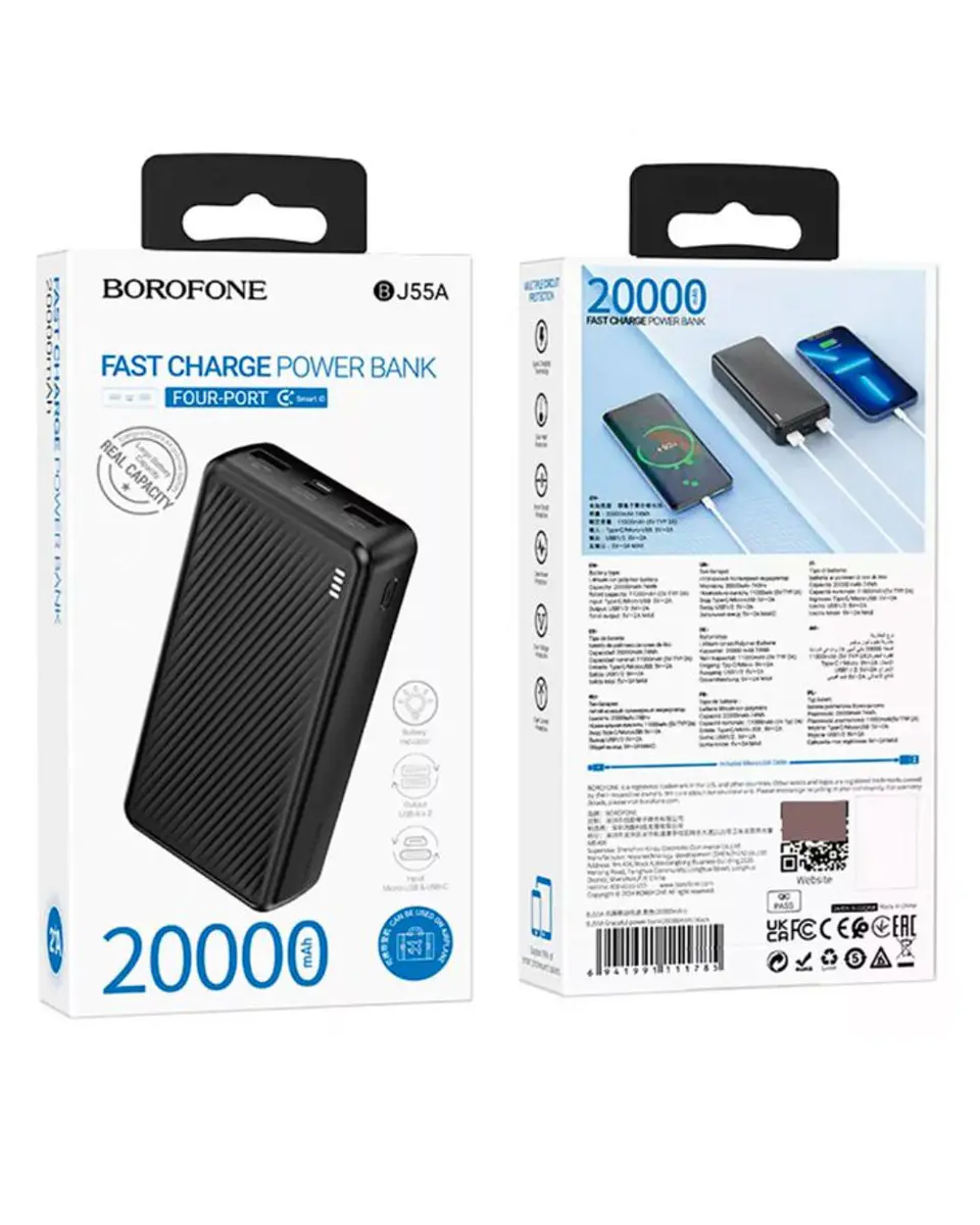 Cargador Portatil Bateria Externa Power Bank 20.000mah 10