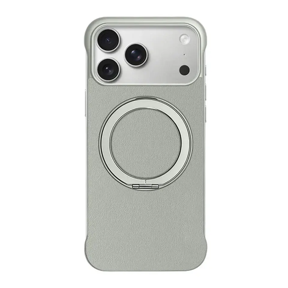 Carcasa para iPhone 17 Pro de Cuero con Soporte Magsafe  2
