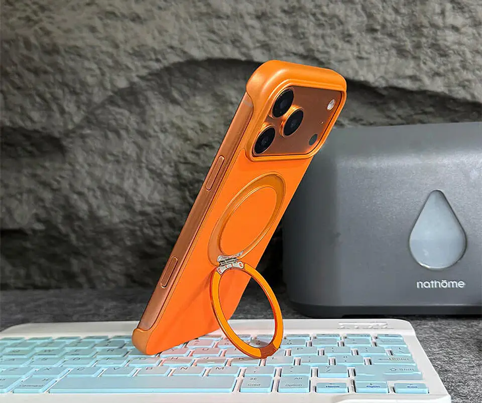 Carcasa para iPhone 17 Pro de Cuero con Soporte Magsafe  9