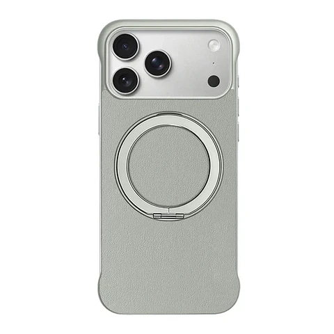 Carcasa para iPhone 17 de Cuero con Soporte Magsafe 