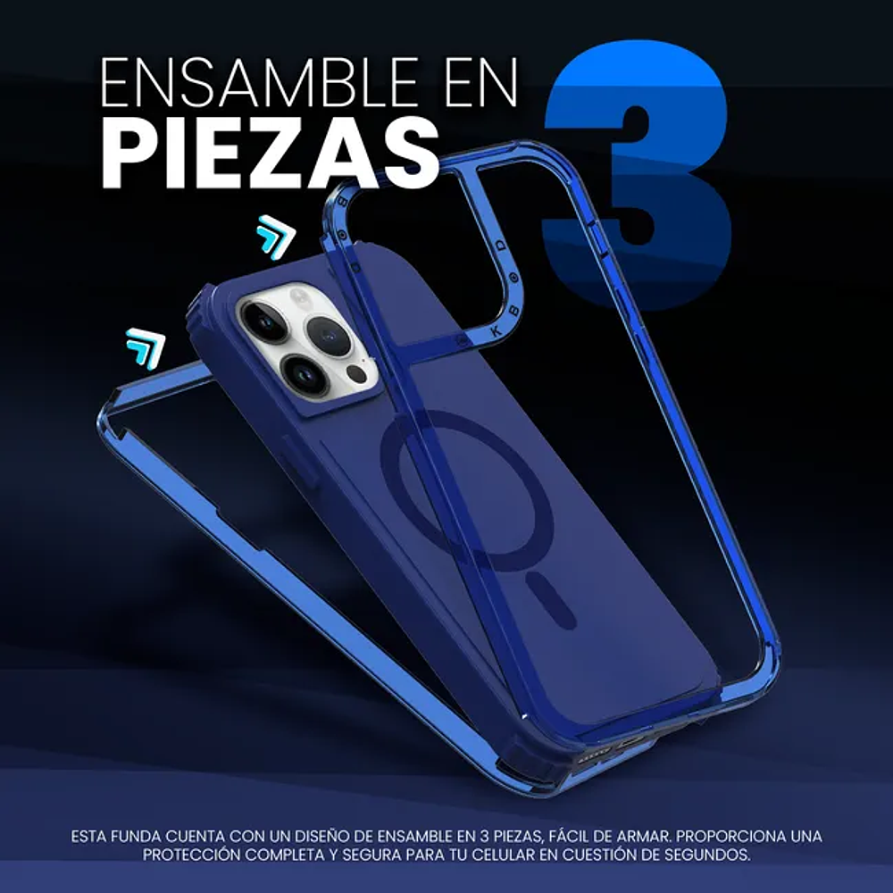 Carcasa KBOD Triple Protección Magnética para iPhone 16 Pro Max