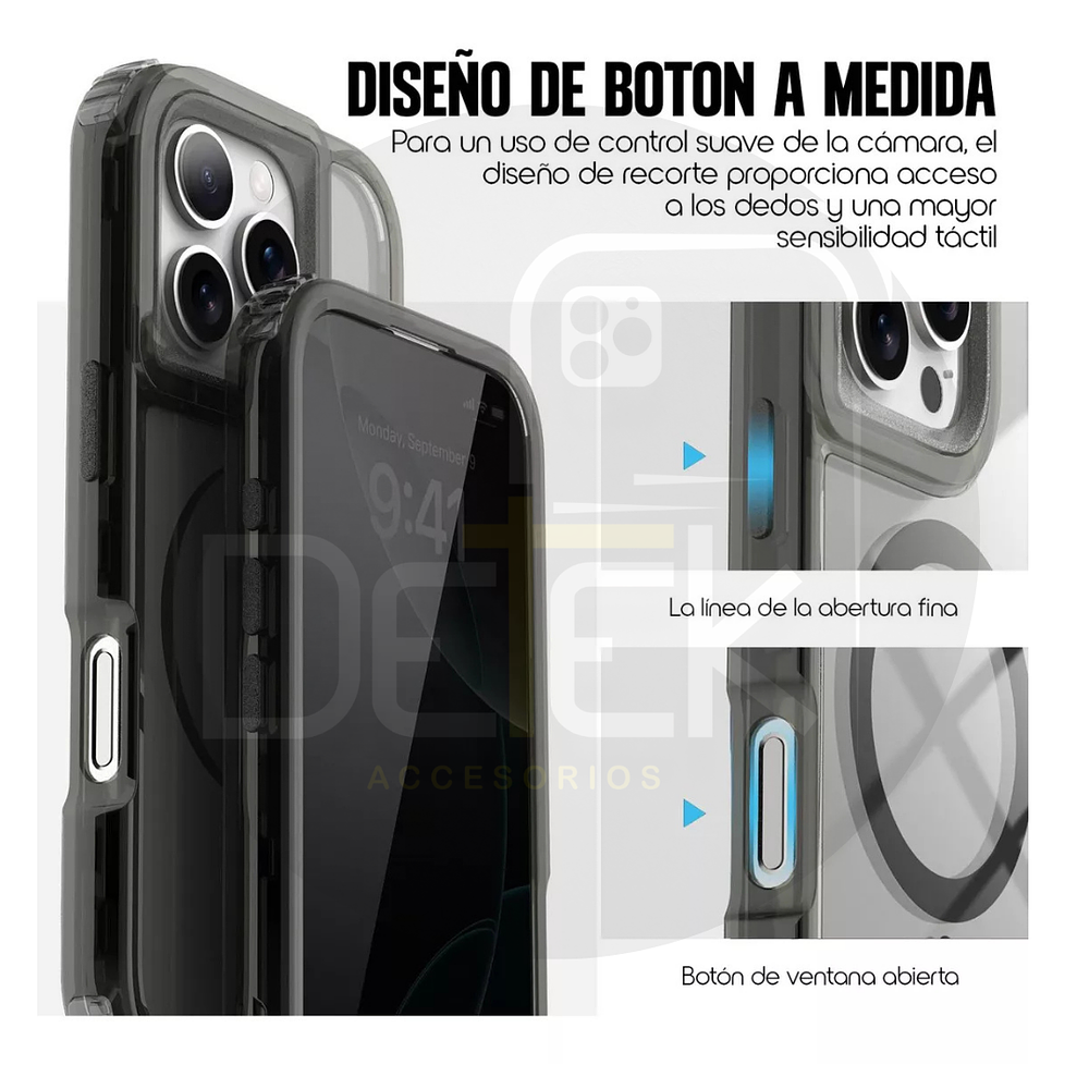 Carcasa KBOD Triple Protección Magnética para iPhone 16 