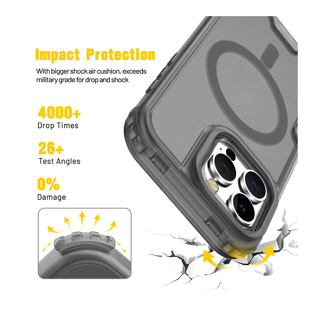 Carcasa Mate Para iPhone 15 Funda Magnética 360