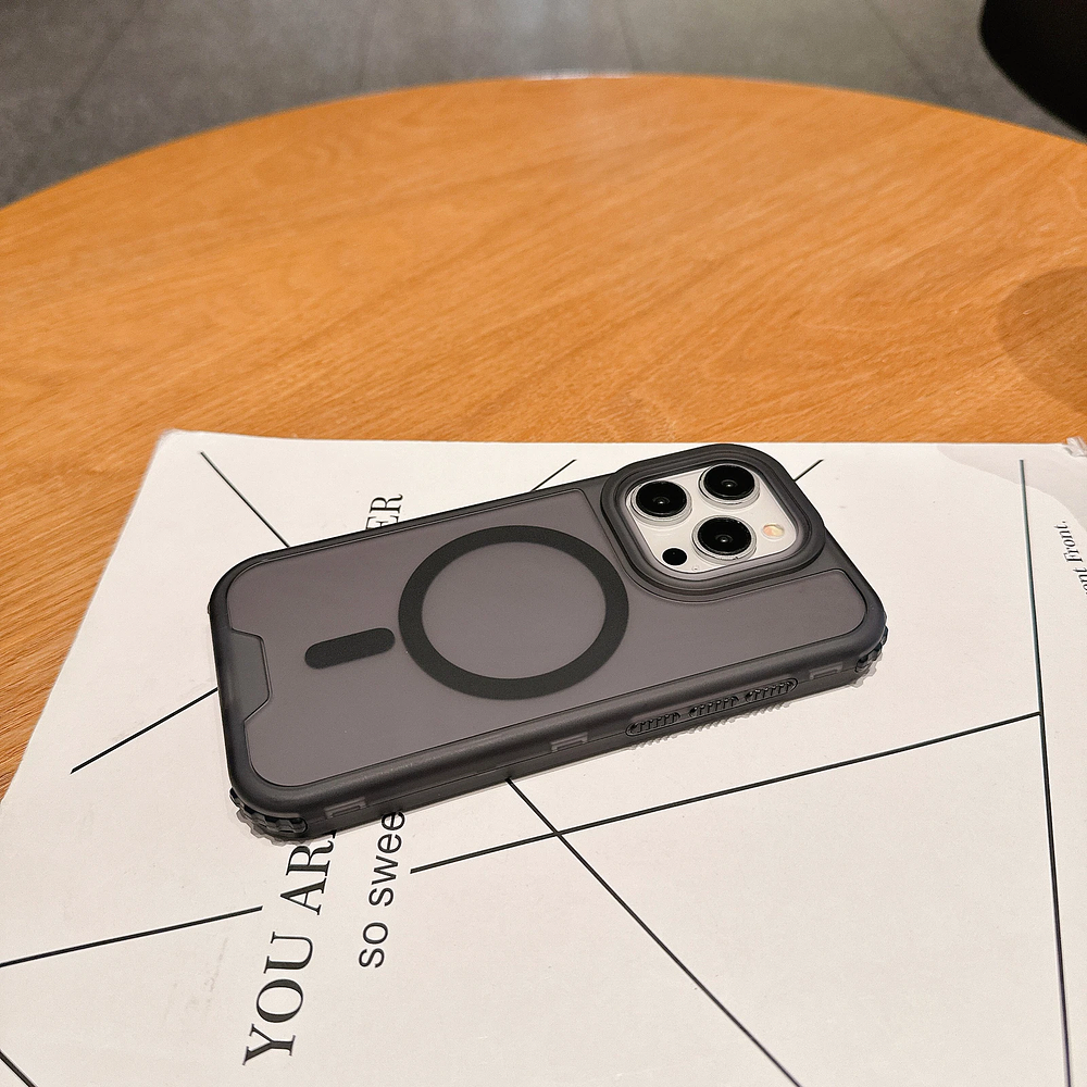 Carcasa Mate Para iPhone 15 Funda Magnética 360