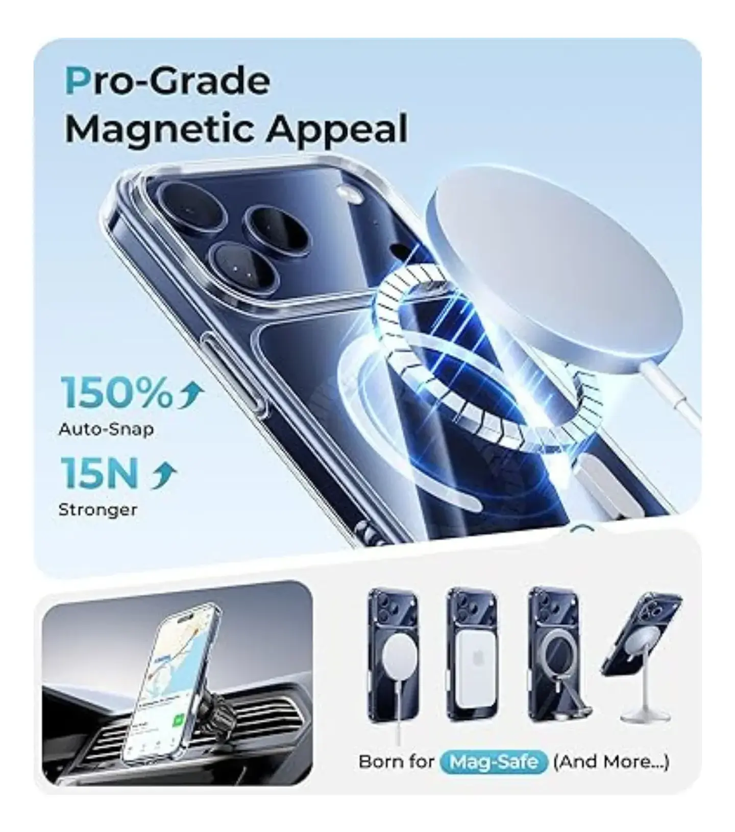 Carcasa Magnética Magsafe Para iPhone 17 Pro  6