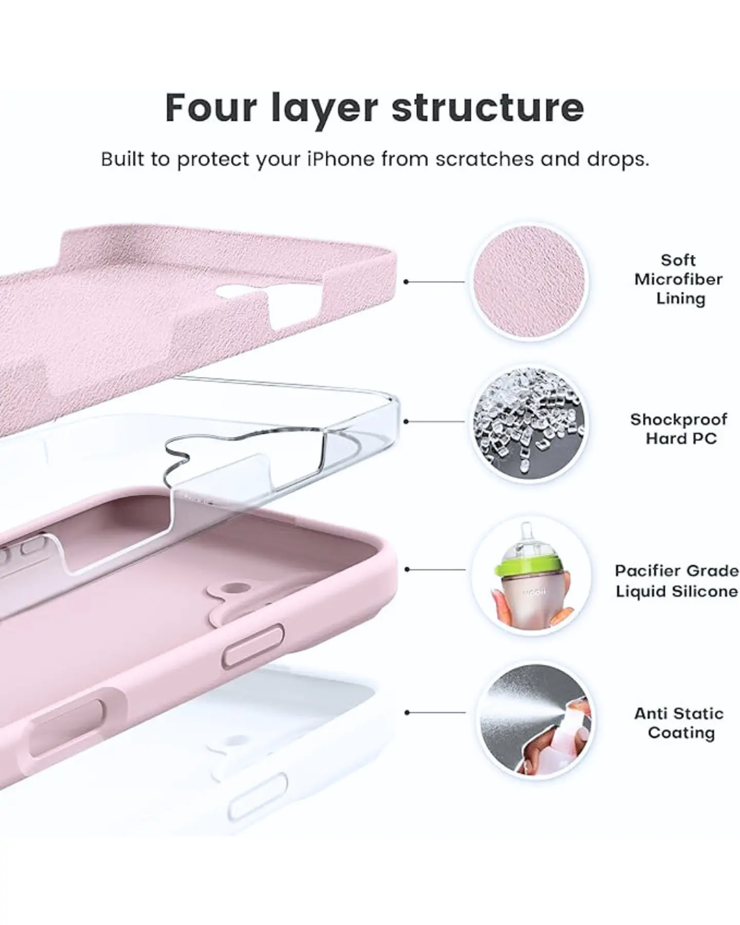 Carcasa Silicona Color para iPhone 16  10