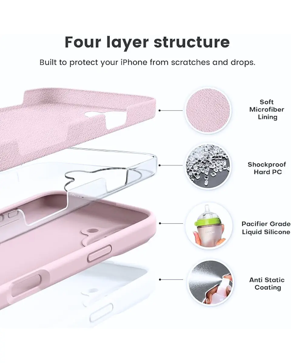 Carcasa Silicona Color para iPhone 16  10