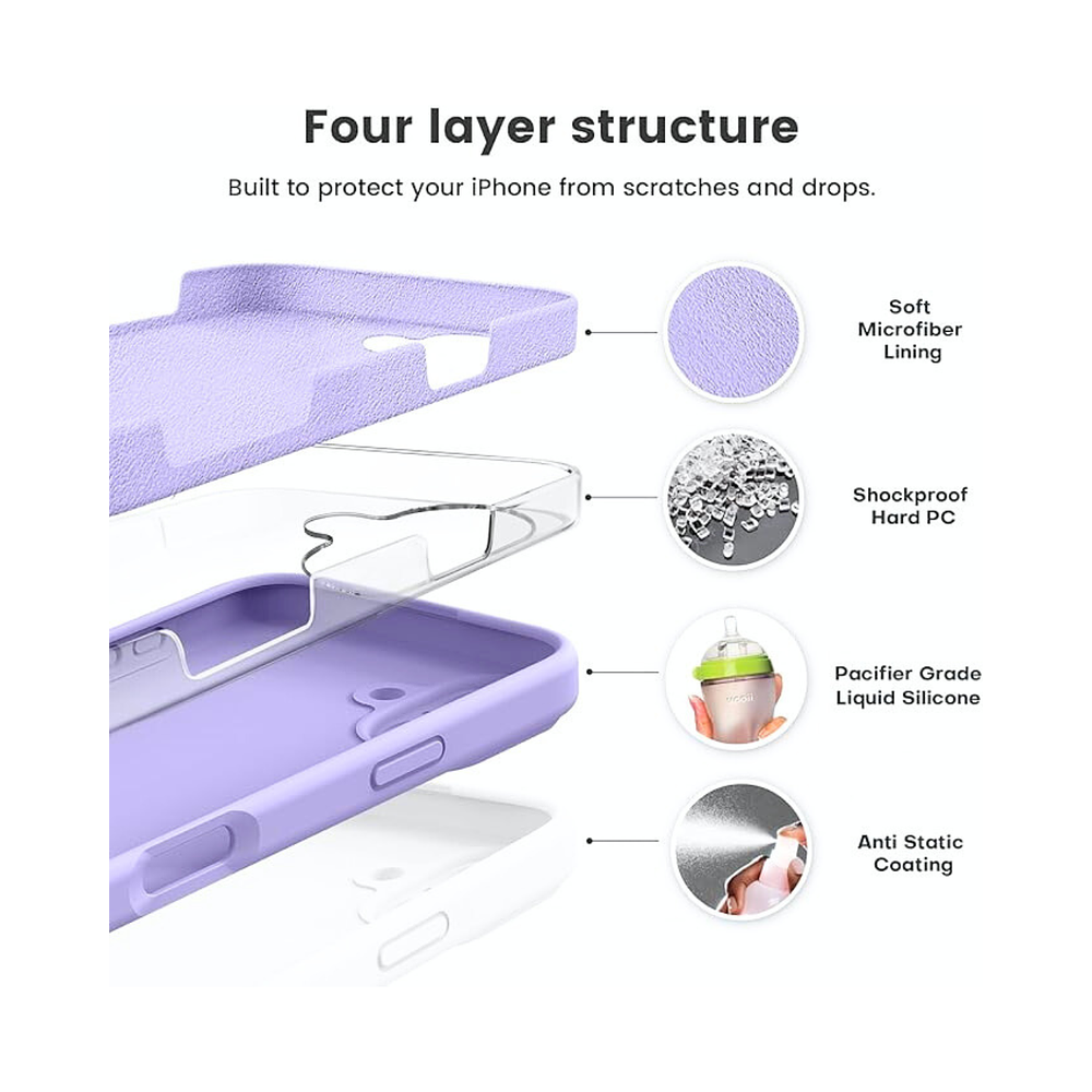 Carcasa Silicona Color para iPhone 16 