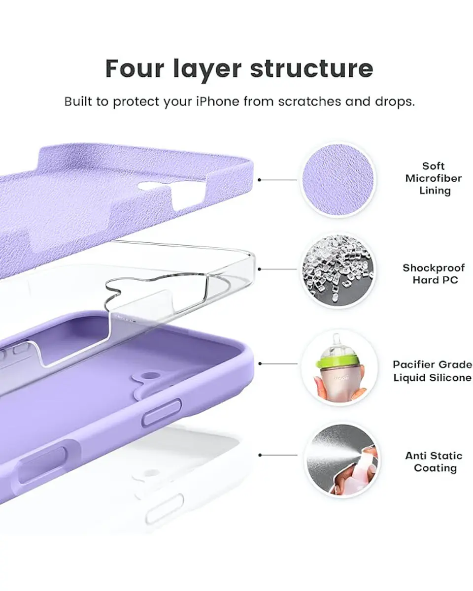 Carcasa Silicona Color para iPhone 16  13