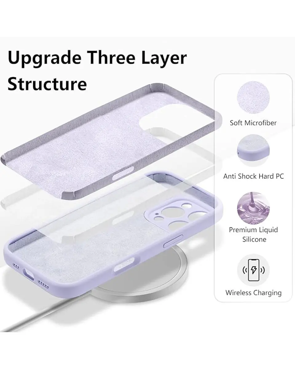 Carcasa Silicona Color para iPhone 16 Pro  14