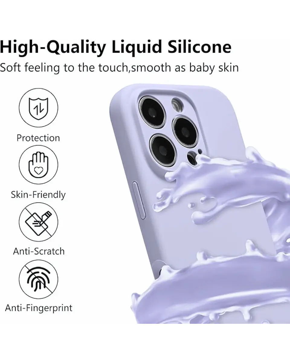 Carcasa Silicona Color para iPhone 16 Pro  15