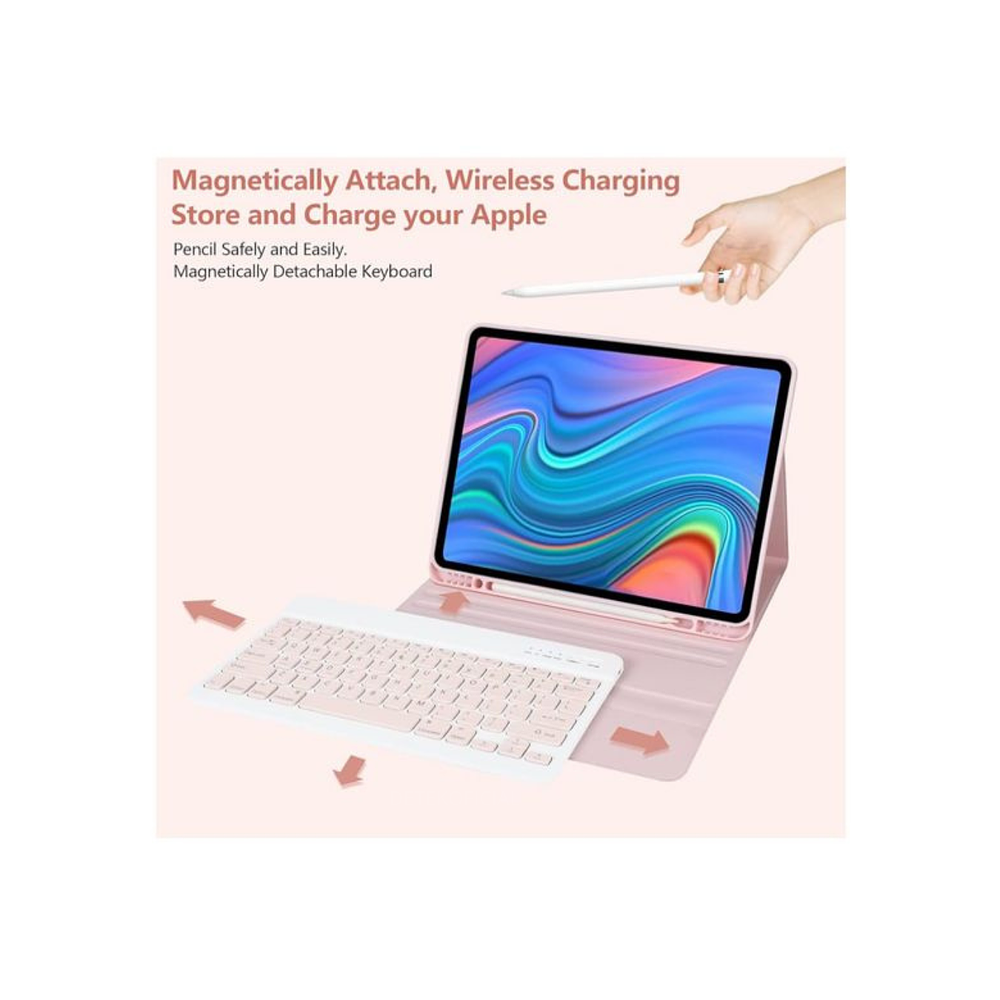 Funda Con Teclado Para iPad Pro M5 2025 13 Rosa