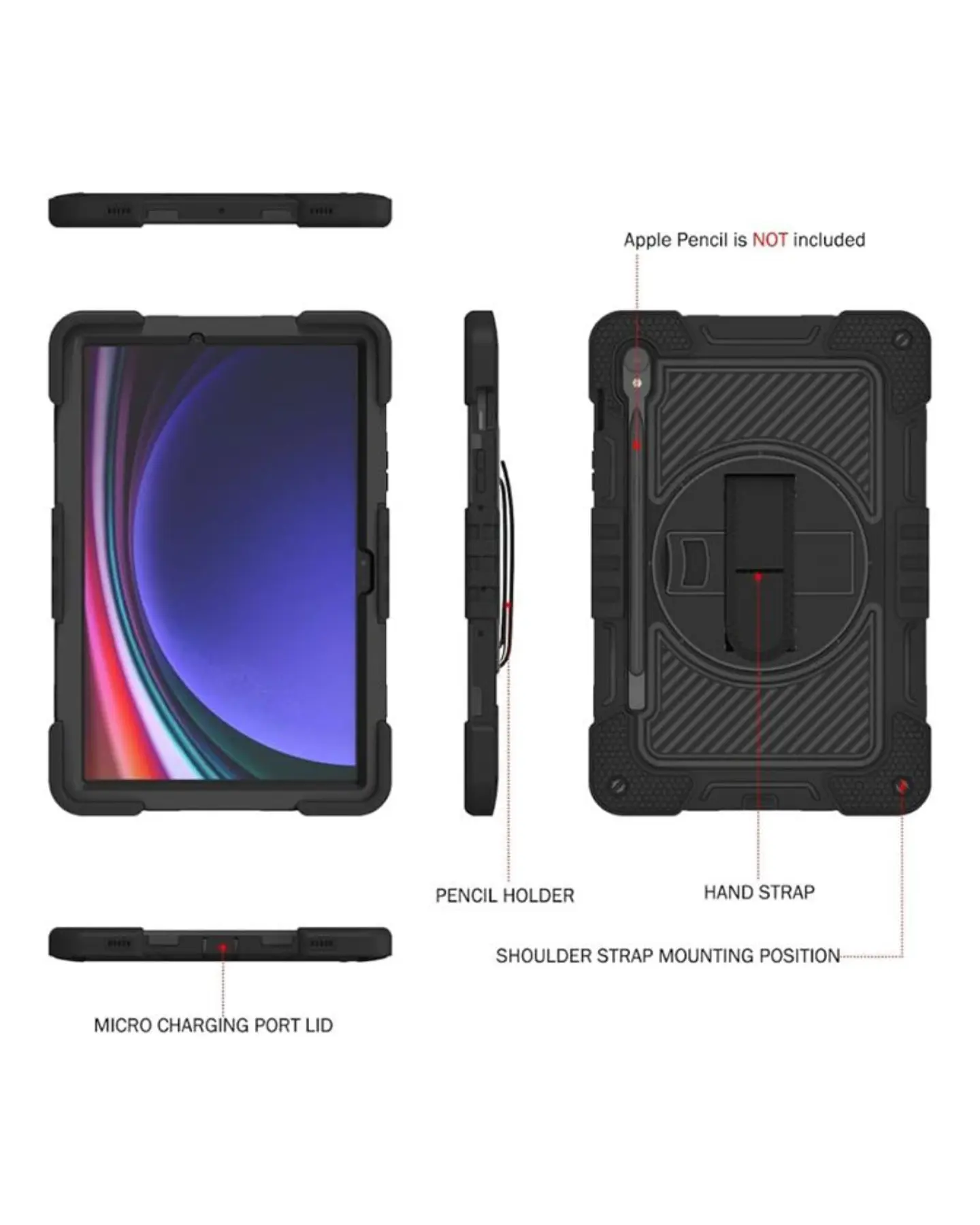 Funda Antigolpes Armadura 360 Para Samsung Galaxy Tab S9 / S9 Fe 10.9