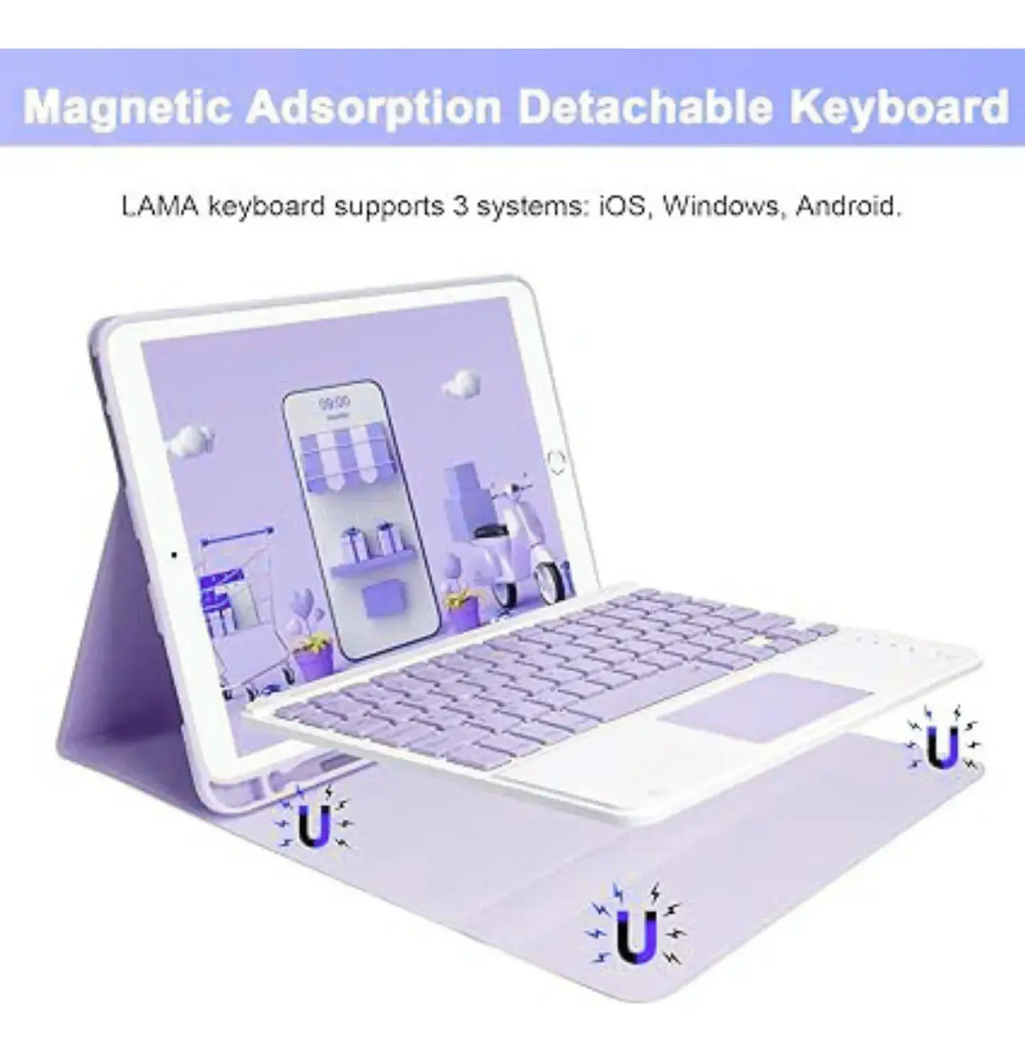 Funda Con Teclado Español Touchpad Para iPad 10.2 7ma / 8va y 9na Generación  11