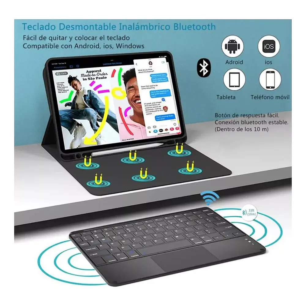 Funda con Teclado Touchpad para iPad Pro M5 11 2025 