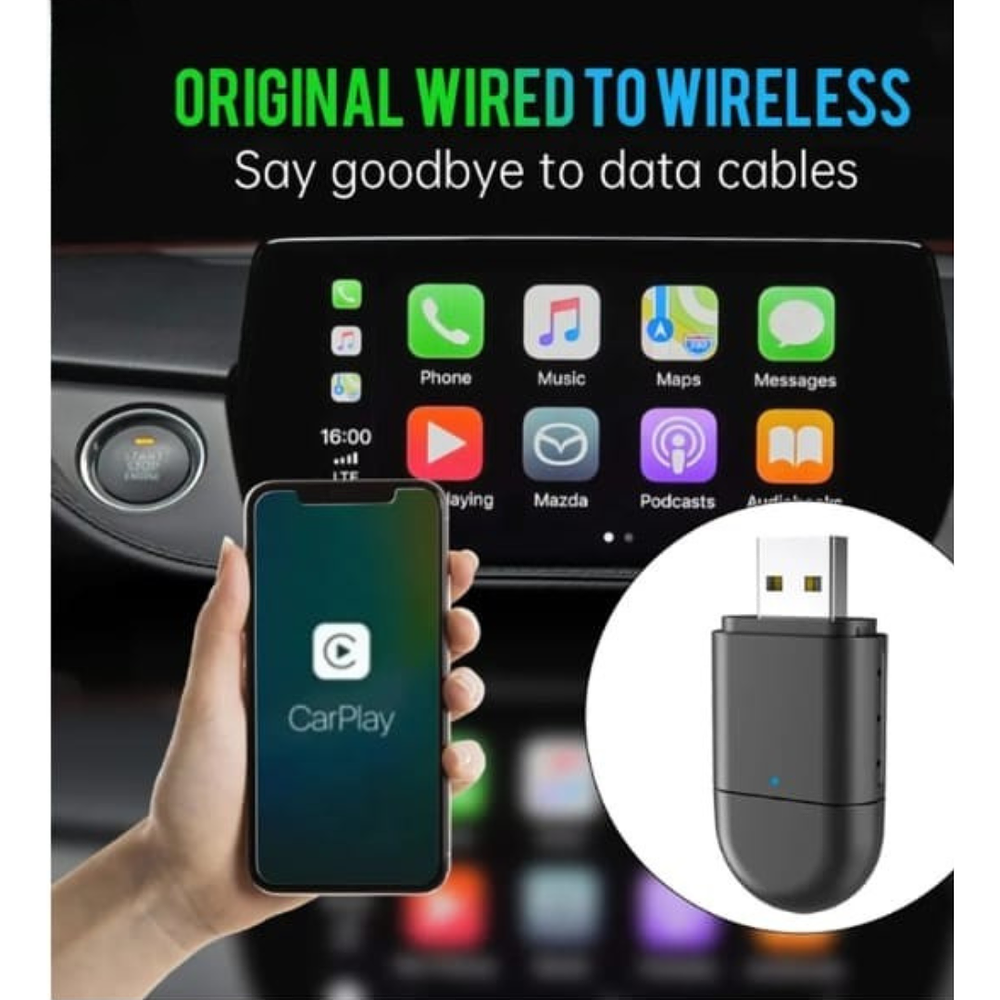 Adaptador Inalámbrico Carplay Para iPhone Y Android Auto 2 en 1 