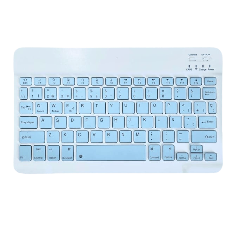 Kit de teclado y Mouse de 11 pulgadas en español inalámbrico Recargable Bluetooth 