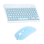 Kit de teclado y Mouse de 11 pulgadas en español inalámbrico Recargable Bluetooth 