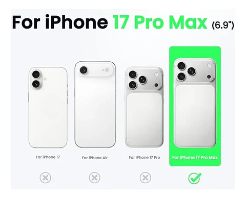 Carcasa Magsafe Con Bordes Para iPhone 17 Pro Max 