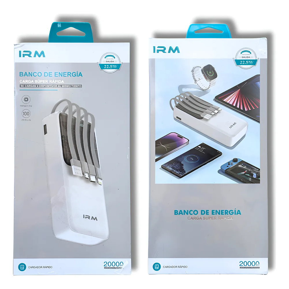 Power Bank (Cargador Portátil) de 20000 Mah Carga Rápida 