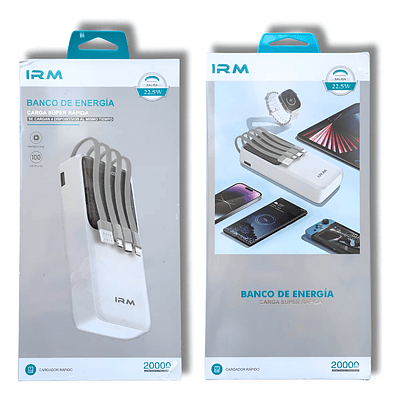 Power Bank (Cargador Portátil) de 20000 Mah Carga Rápida 