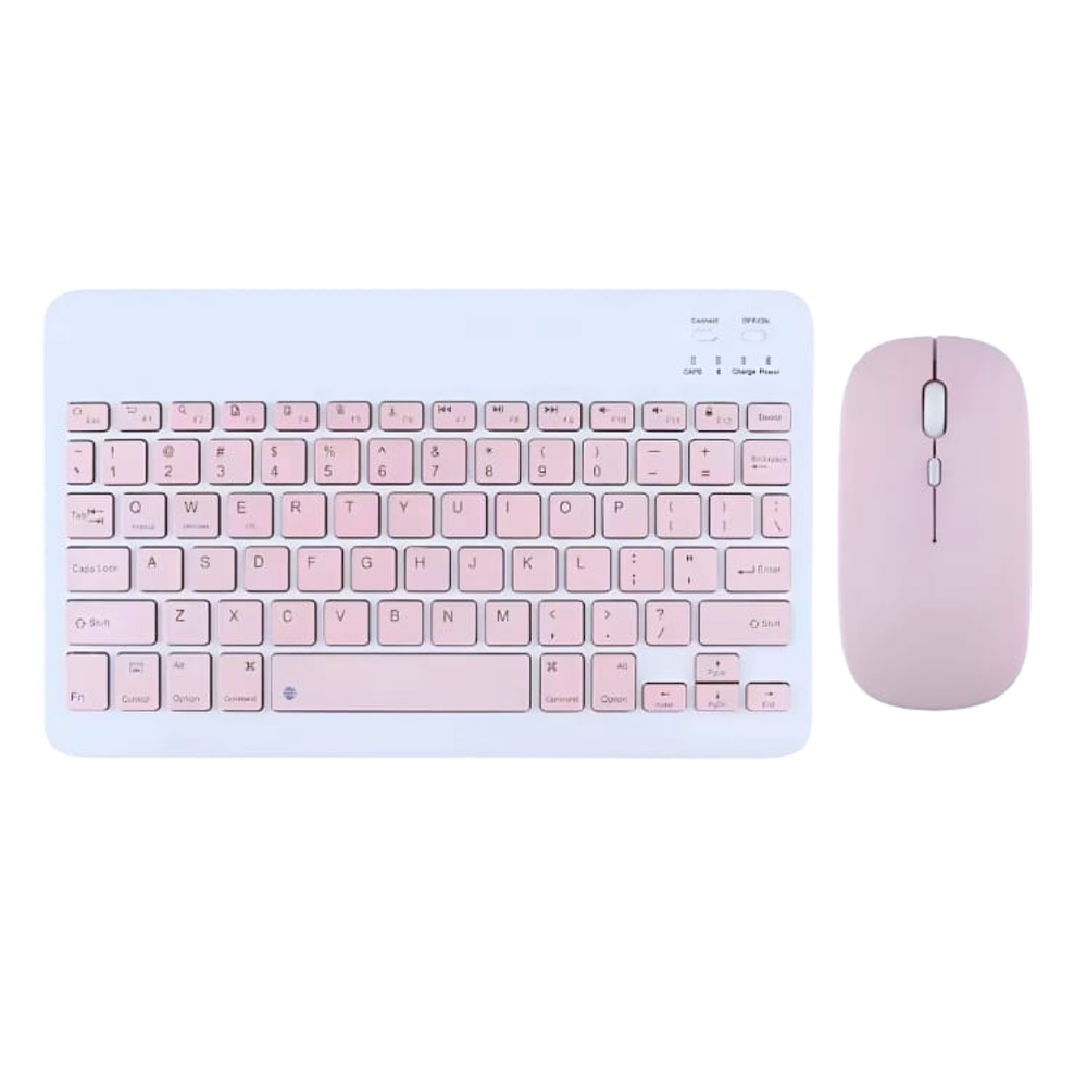 Kit de teclado y Mouse de 11 pulgadas en español inalámbrico Recargable Bluetooth 