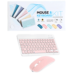 Kit de teclado y Mouse de 11 pulgadas en español inalámbrico Recargable Bluetooth 