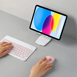Kit de teclado y Mouse de 11 pulgadas en español inalámbrico Recargable Bluetooth 
