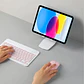 Kit de teclado y Mouse de 11 pulgadas en español inalámbrico Recargable Bluetooth  - Miniatura 12