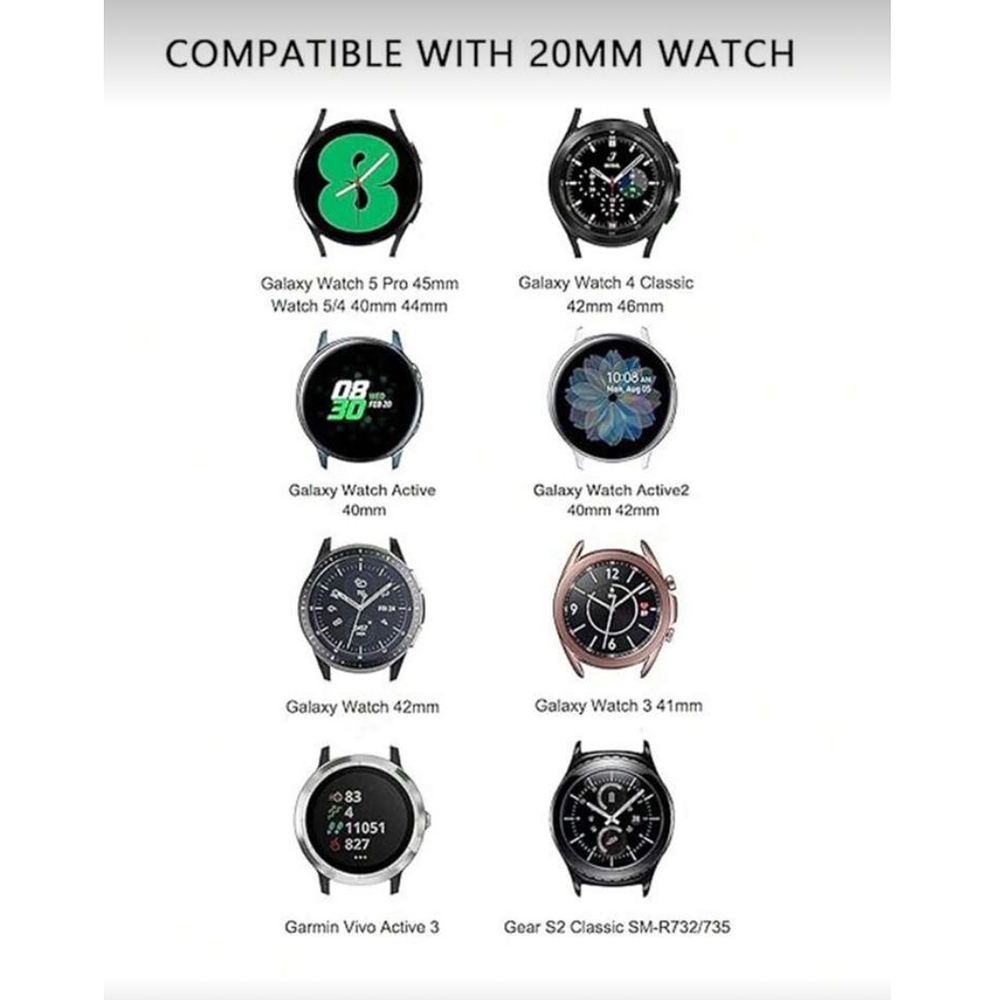 Correa Universal De Mujer Para Reloj Inteligente/Smartwach (Medida 20mm)  