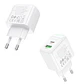 Cargador de Pared Doble Puerto USB-USB C 30W Sin Cable Borofone - Miniatura 3