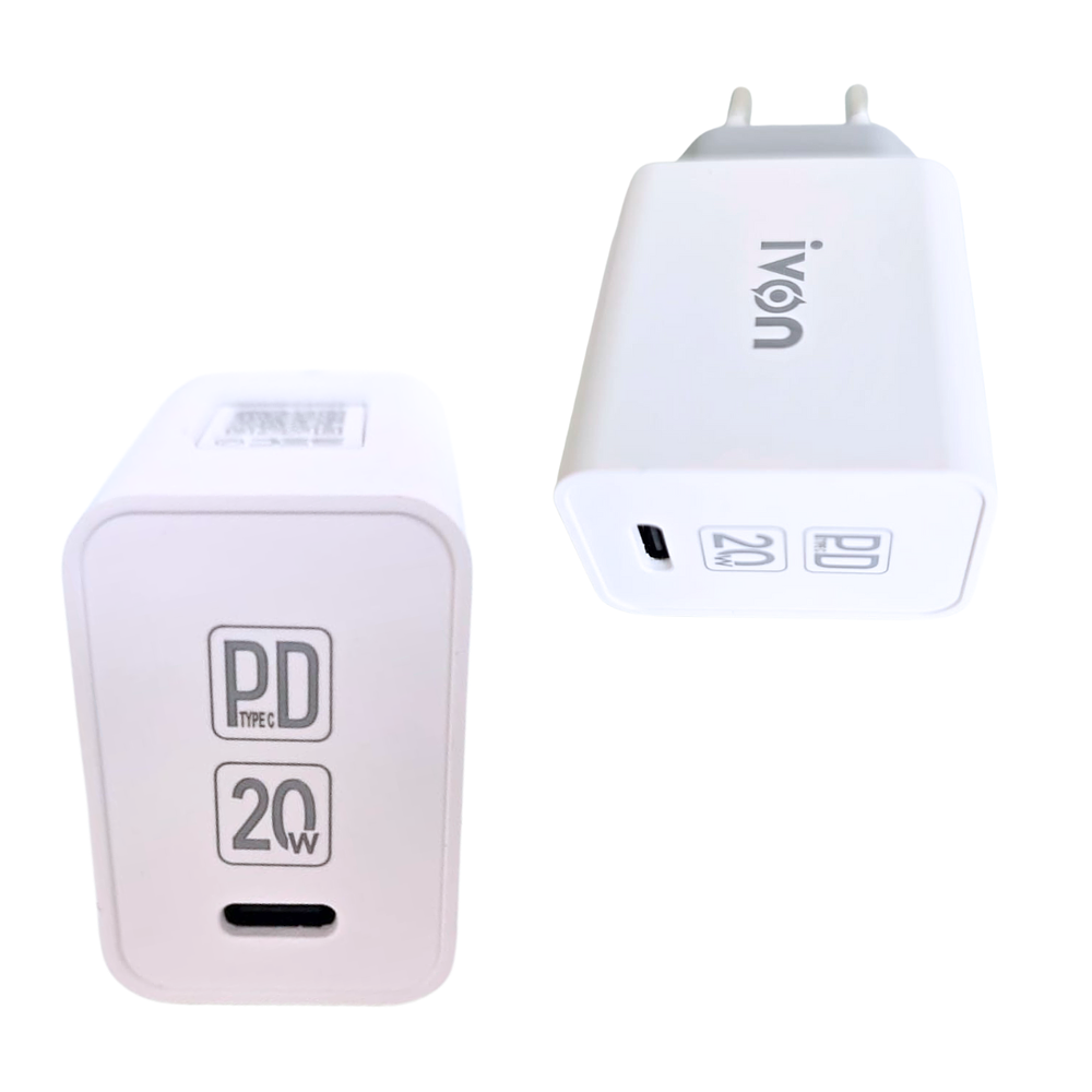 Adaptador Tipo C Carga Rápida de 20W 